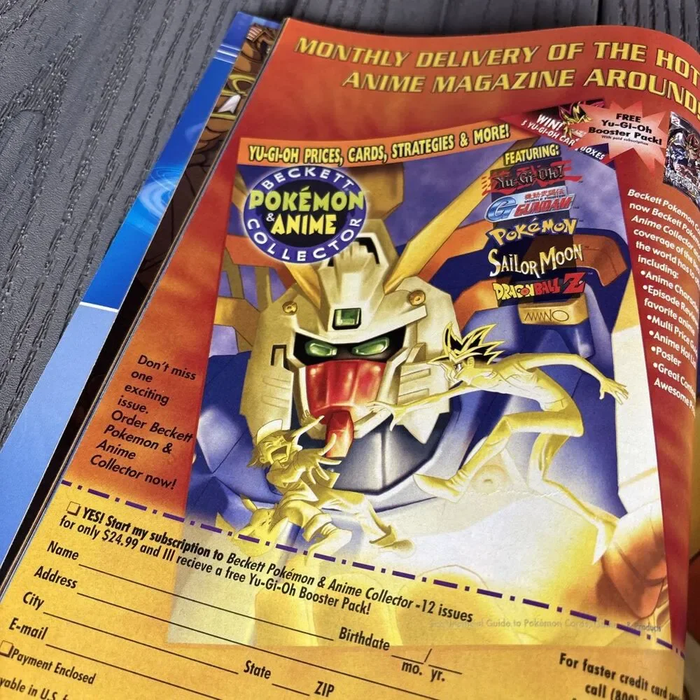 Yugioh Gundam BECKETT POKEMON & ANIME COLLECTOR MAGAZINE - 2/2003 #42 W/ POSTER